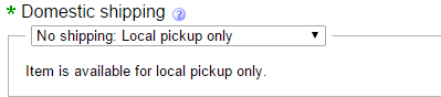 eBay local pickup settings