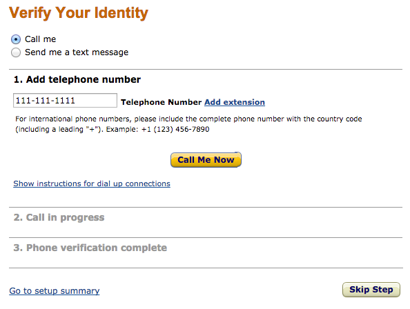 amazon verify identity