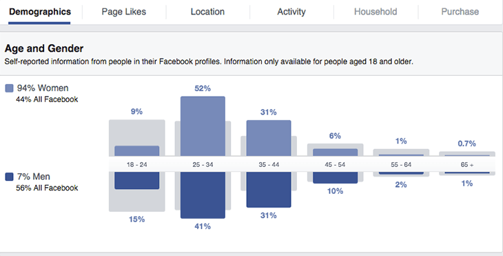 Facebook audience demographics